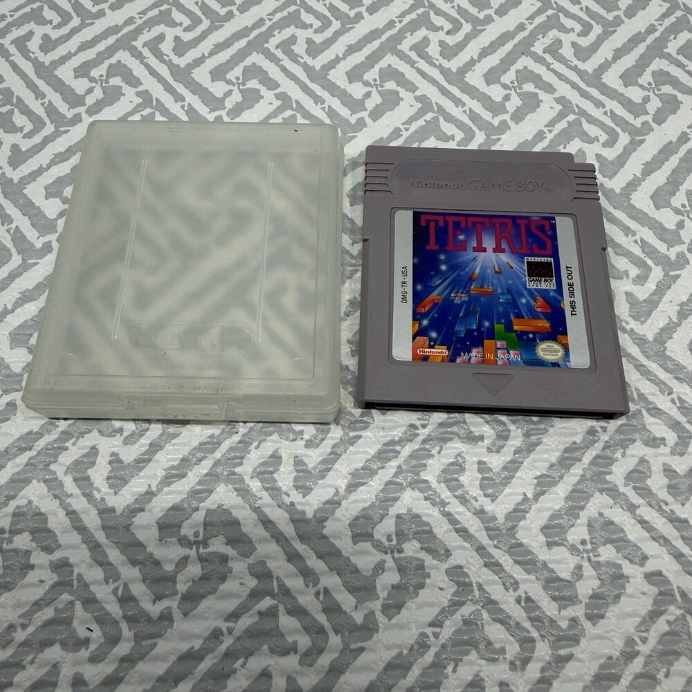Original Game Boy Tetris Game + Protective Dust Sleeve – Tested & Working